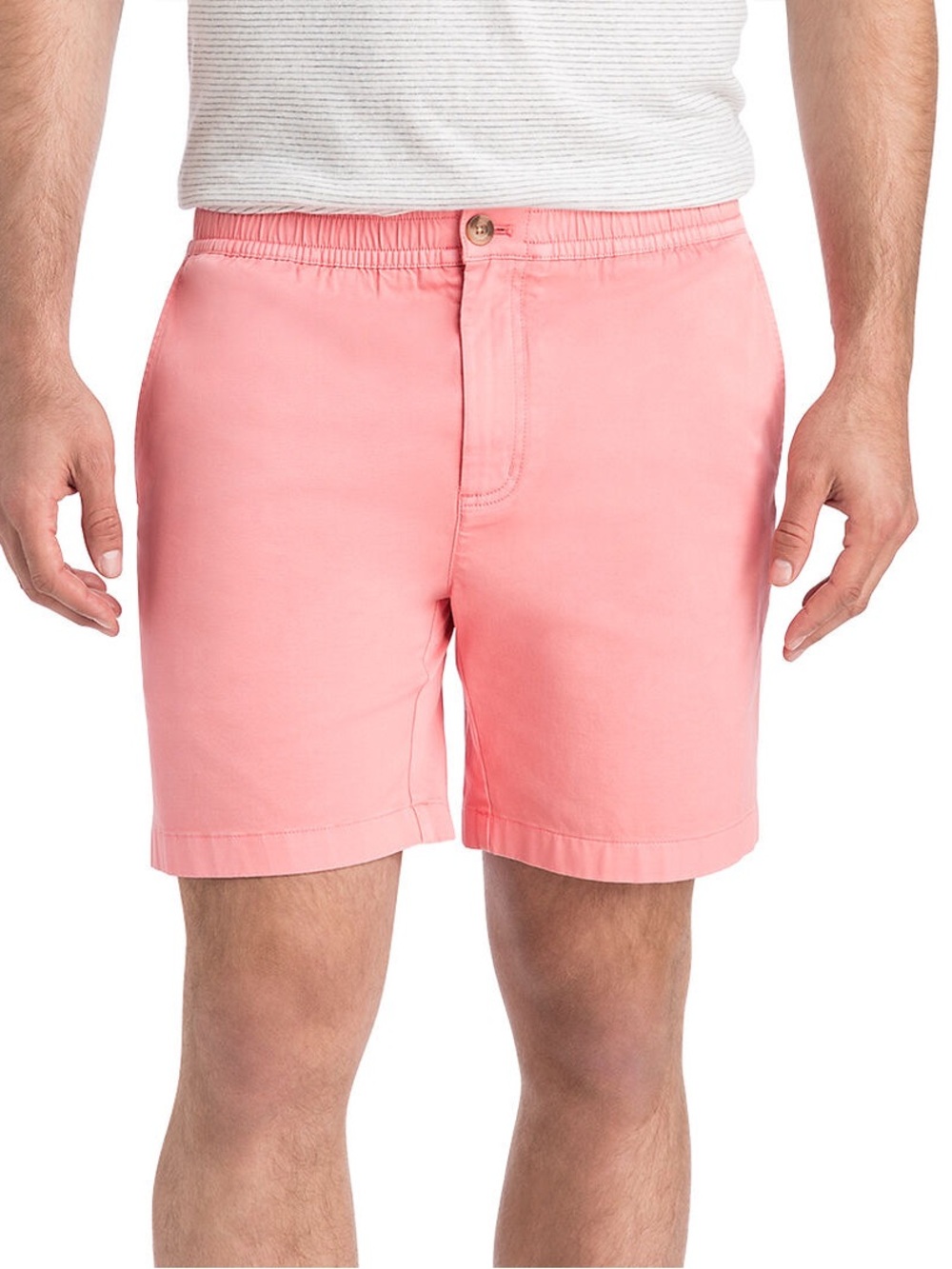 Vineyard Vines Men’s 7” Jetty Stillwater Links Shorts Salmon Pink Small Coastal